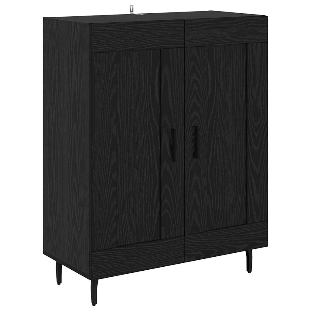 Credenza 2 pcs Rovere Nero 69,5 x 34 x 180 cm Legno multistrato
