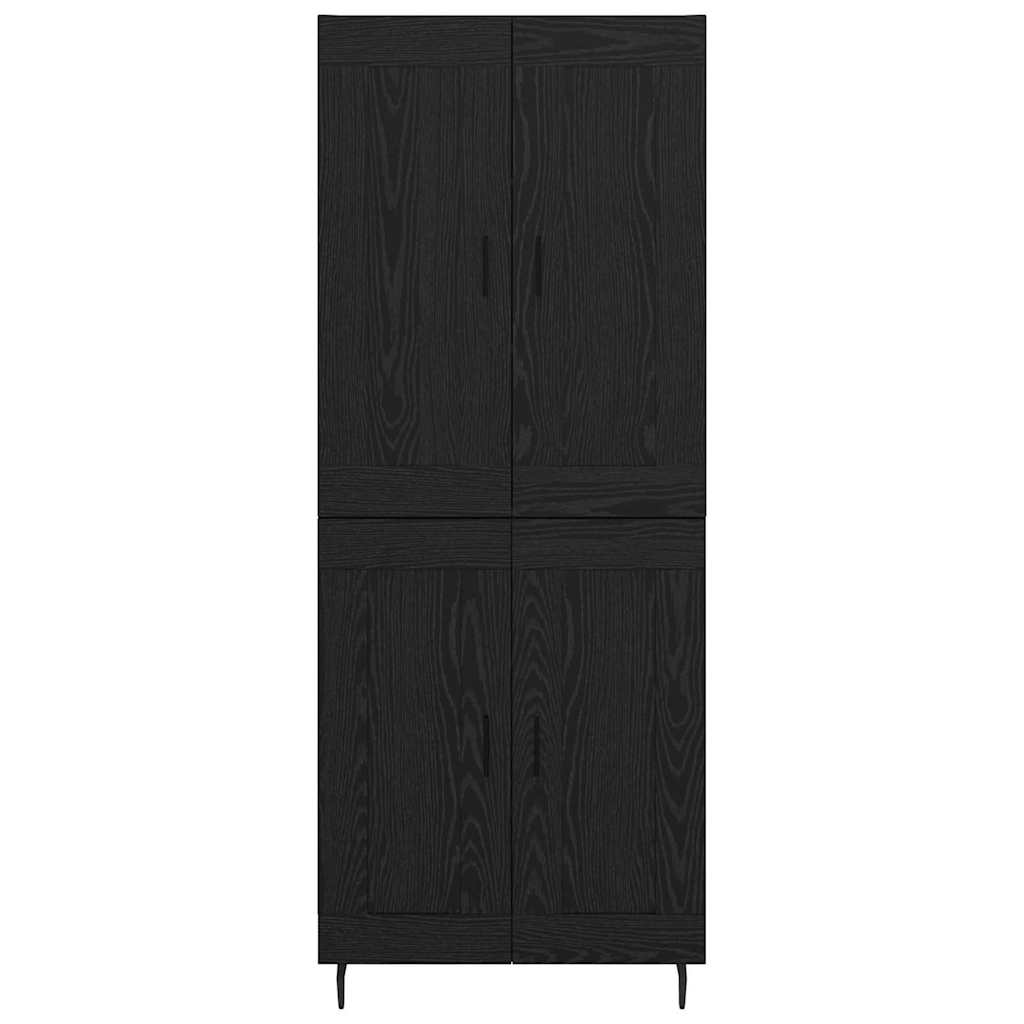 Credenza 2 pcs Rovere Nero 69,5 x 34 x 180 cm Legno multistrato
