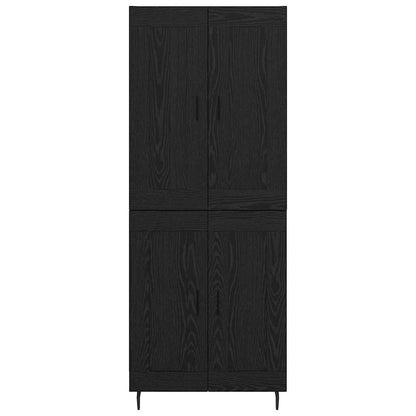 Credenza 2 pcs Rovere Nero 69,5 x 34 x 180 cm Legno multistrato