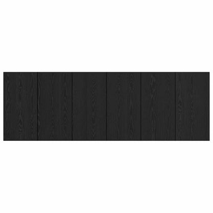 Testata con Comodino 3 pcs Rovere Nero Legno multistrato