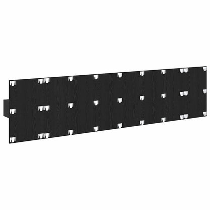 Testata con Comodino 3 pcs Rovere Nero Legno multistrato