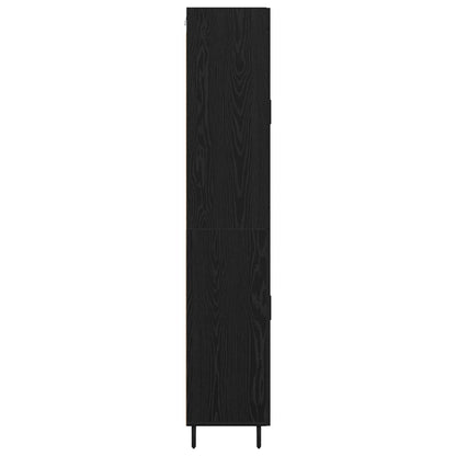 Credenza Rovere Nero 69,5 x 34 x 180 cm Legno multistrato