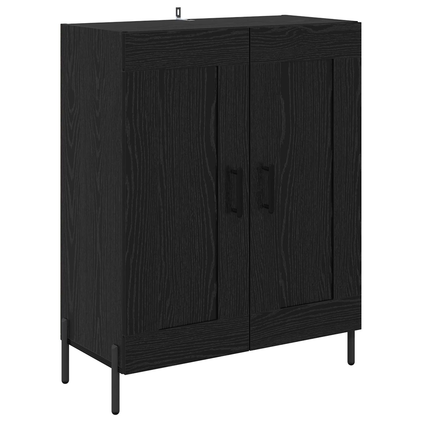Credenza Rovere Nero 69,5 x 34 x 180 cm Legno multistrato