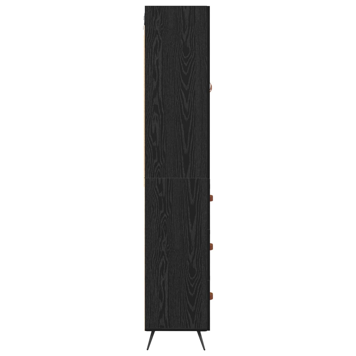 Credenza Rovere Nero 69,5 x 34 x 180 cm Legno multistrato