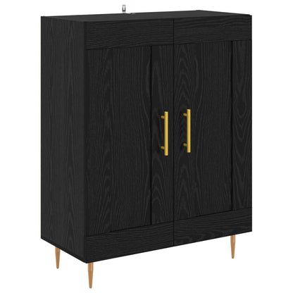 Credenza Rovere Nero 69,5 x 34 x 180 cm Legno multistrato
