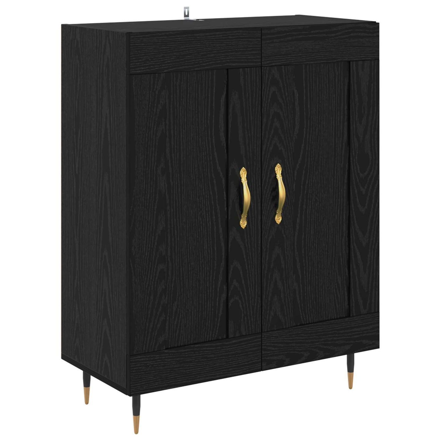 Credenza Rovere Nero 69,5 x 34 x 180 cm Legno multistrato