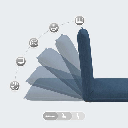 Sedia a pavimento regolabile Blu Tessuto | homemem39