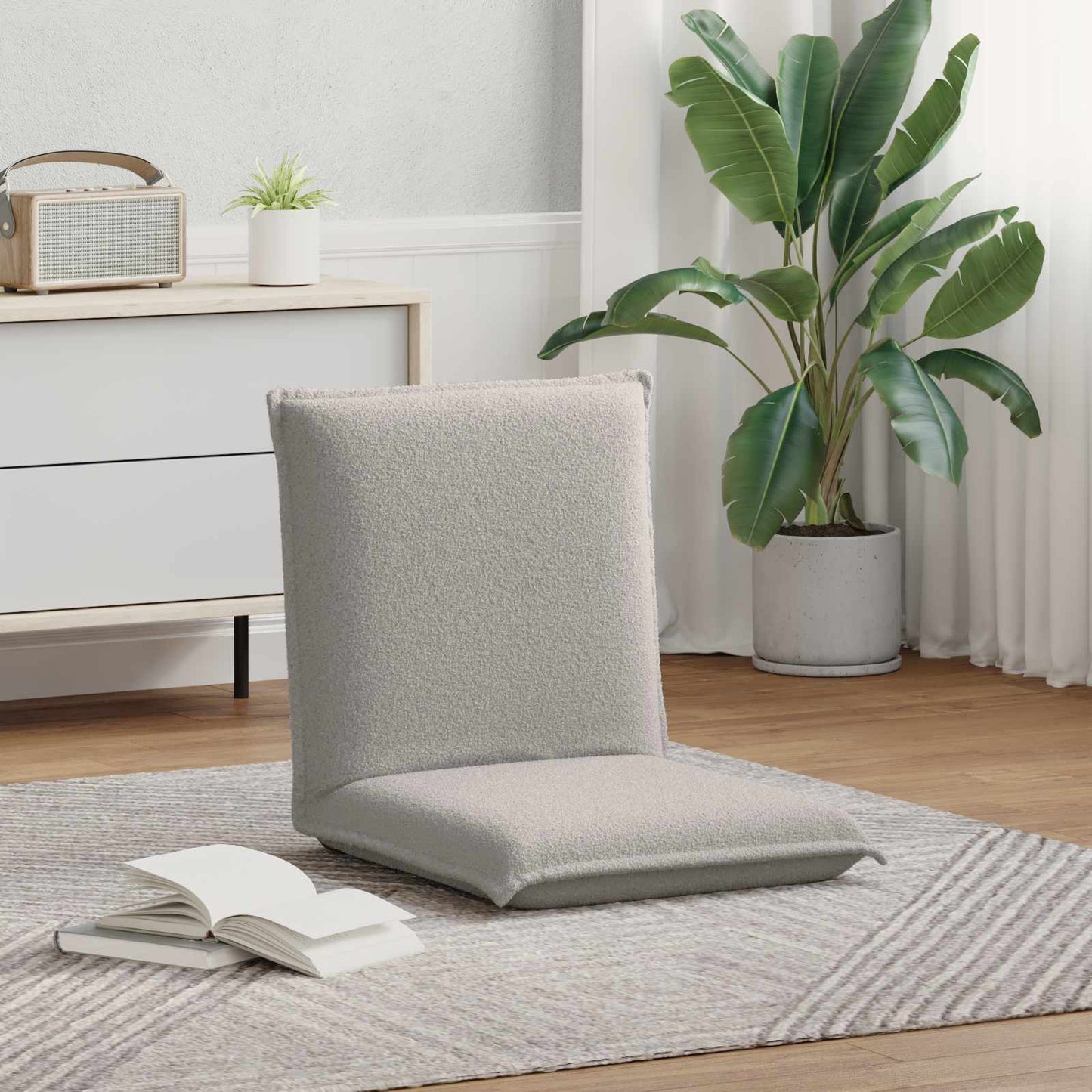 Sedia a pavimento regolabile Grigio Chiaro | homemem39