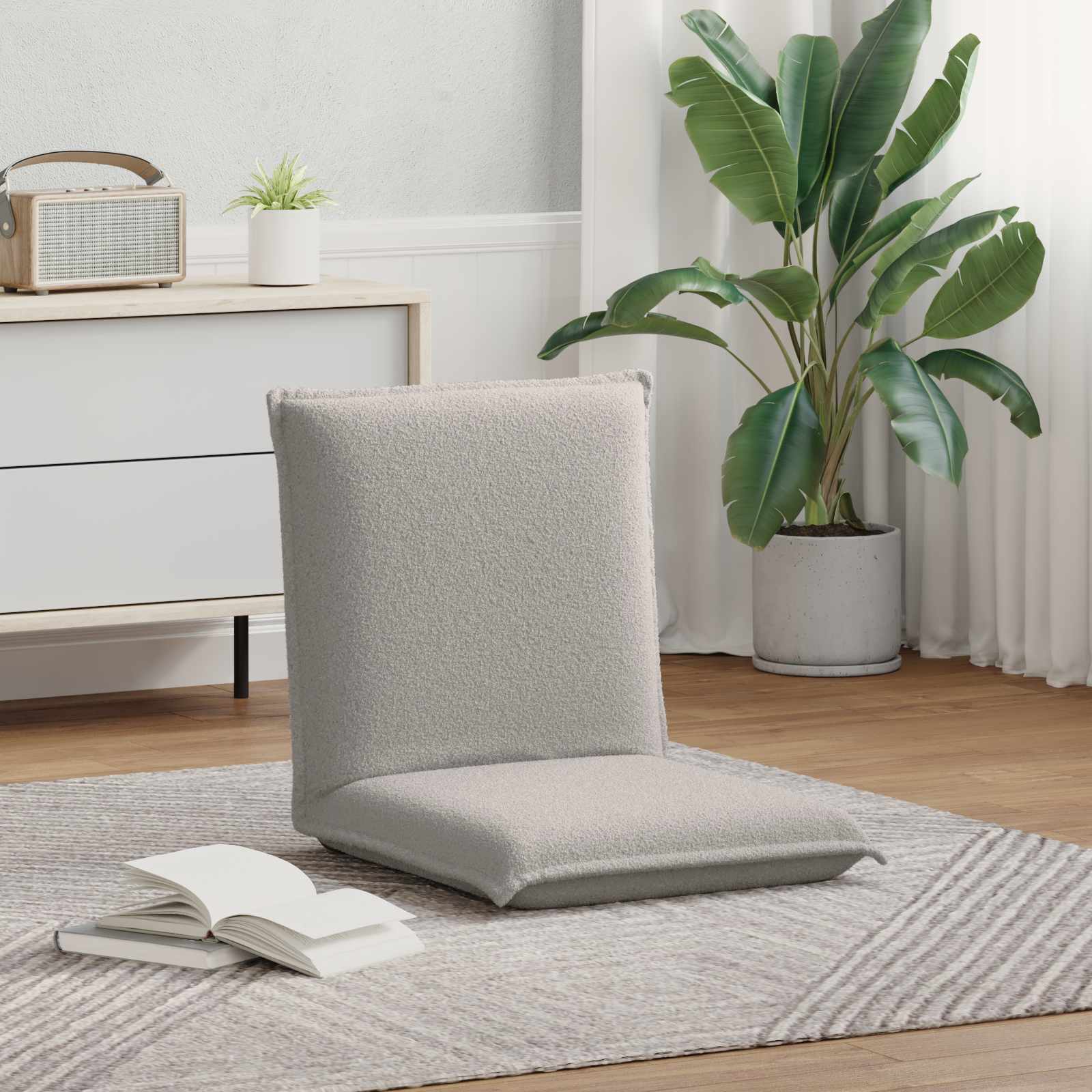 Sedia a pavimento regolabile Grigio Chiaro | homemem39