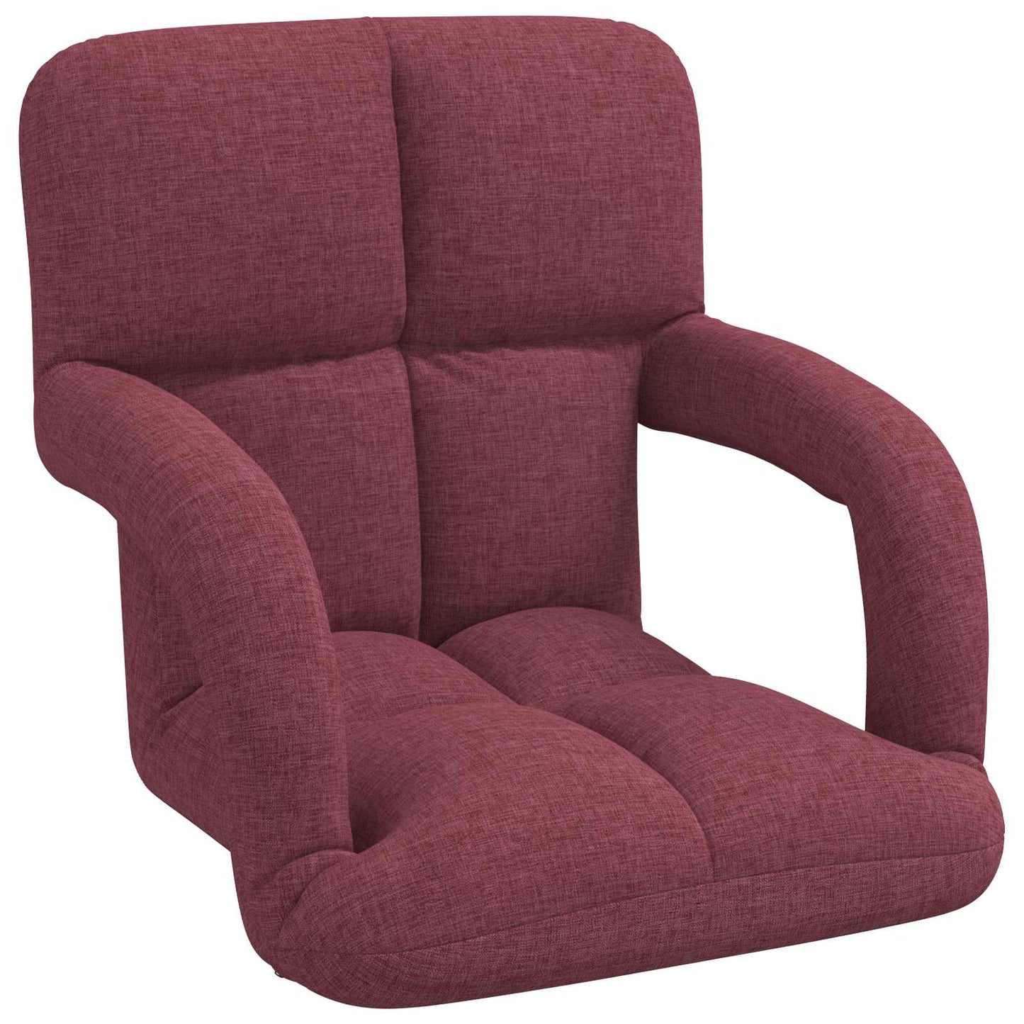 Sedia da pavimento regolabile con braccioli Rosso Vino | homemem39