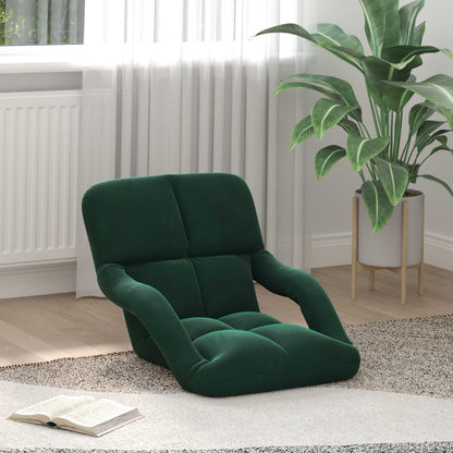 Sedia a pavimento regolabile Verde Scuro Velluto | homemem39