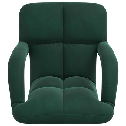 Sedia a pavimento regolabile Verde Scuro Velluto | homemem39