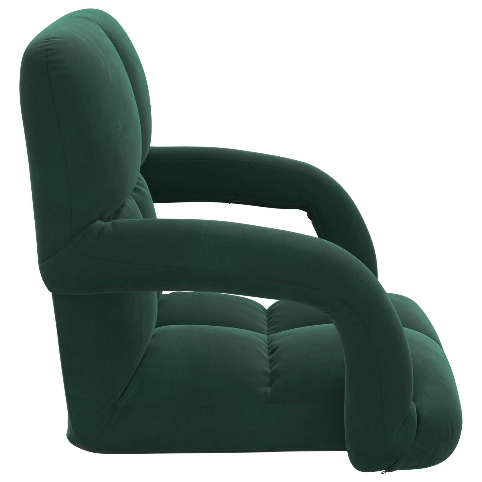 Sedia a pavimento regolabile Verde Scuro Velluto | homemem39