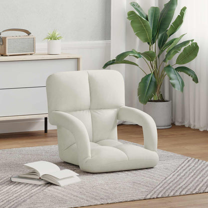 Sedia a pavimento regolabile Crema Velluto | homemem39