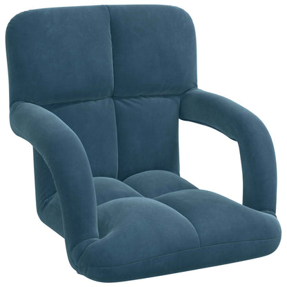 Sedia a pavimento regolabile Blu Velluto | homemem39