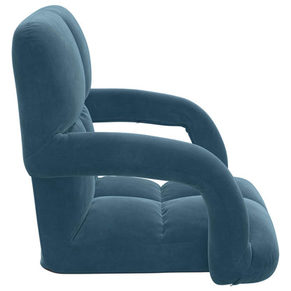 Sedia a pavimento regolabile Blu Velluto | homemem39