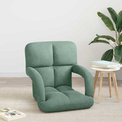 Sedia a pavimento regolabile Verde Mare Velluto | homemem39
