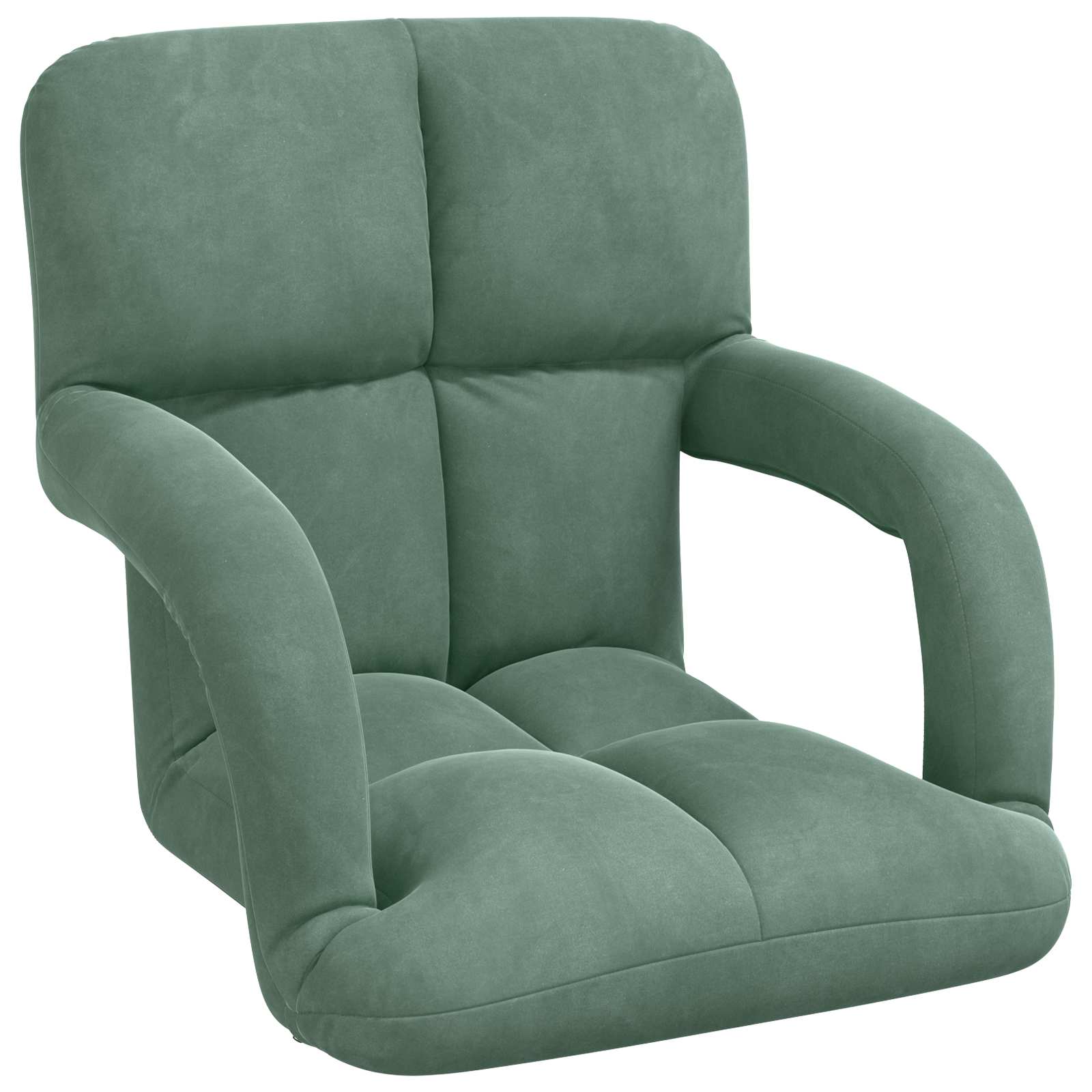 Sedia a pavimento regolabile Verde Mare Velluto | homemem39
