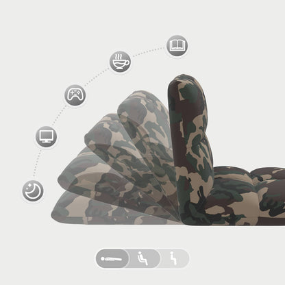 Sedia a pavimento regolabile Verde militare Tessuto | homemem39