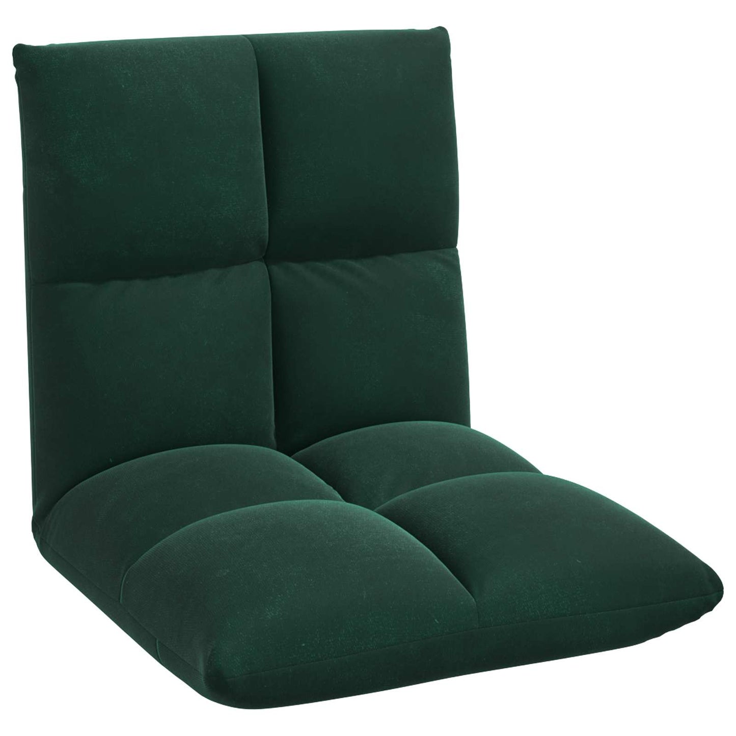 Sedia a pavimento regolabile Verde Scuro Velluto | homemem39