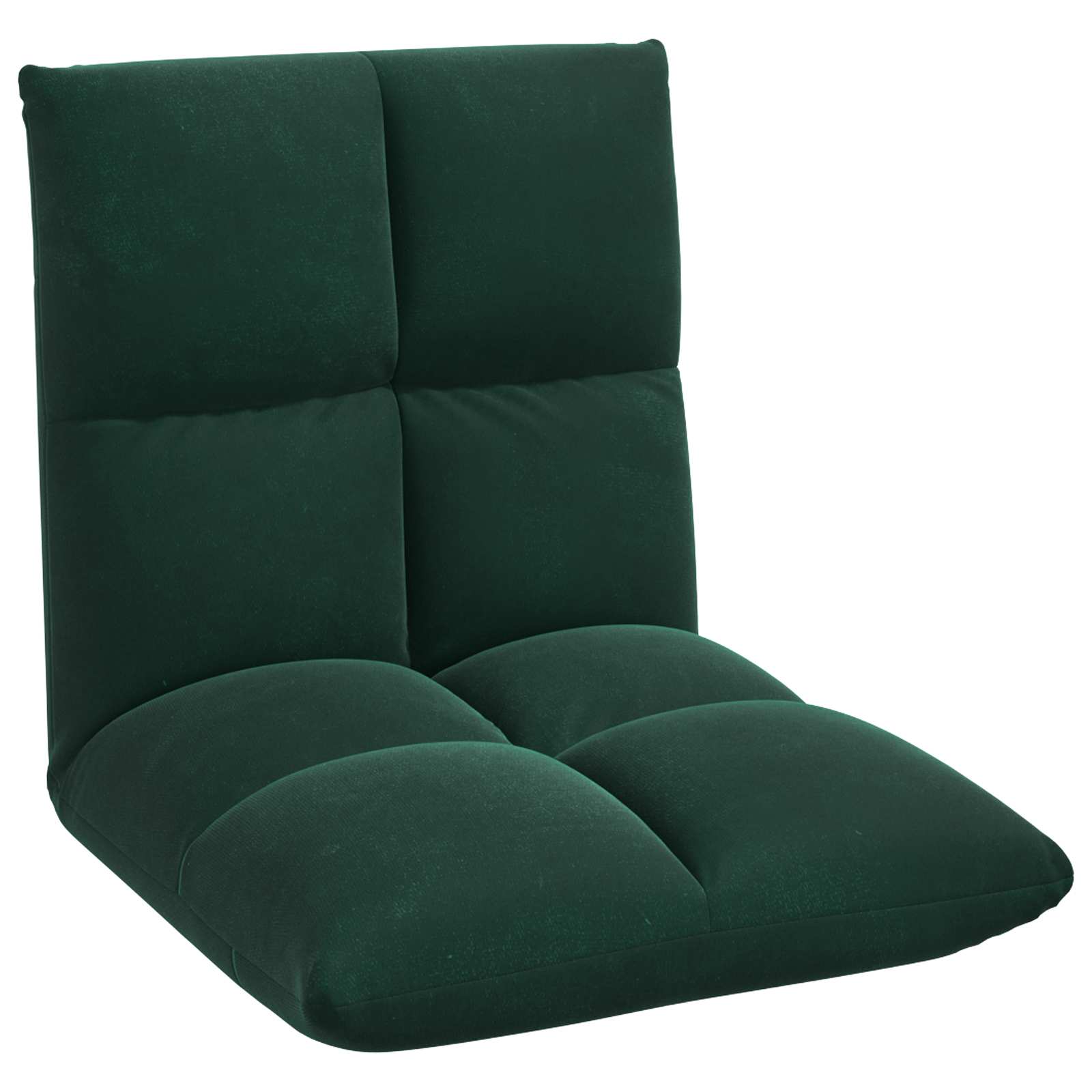 Sedia a pavimento regolabile Verde Scuro Velluto | homemem39