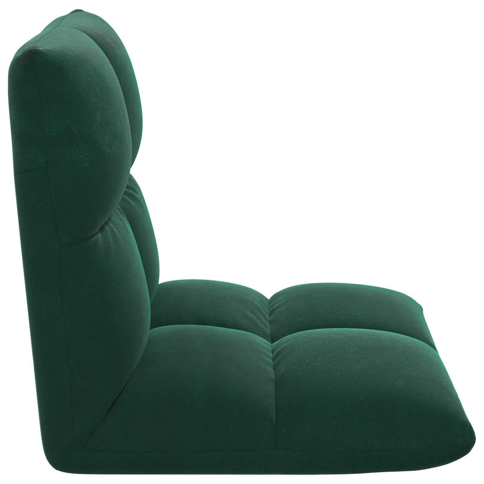 Sedia a pavimento regolabile Verde Scuro Velluto | homemem39