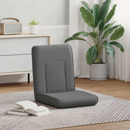 Sedia a pavimento regolabile Grigio Scuro Tessuto | homemem39