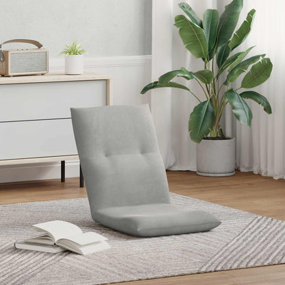 Sedia a pavimento regolabile Grigio Chiaro Velluto | homemem39