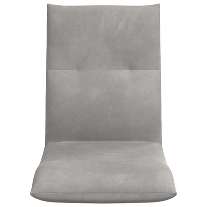 Sedia a pavimento regolabile Grigio Chiaro Velluto | homemem39