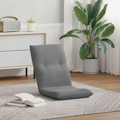 Sedia a pavimento regolabile Grigio Scuro Velluto | homemem39