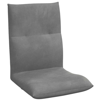 Sedia a pavimento regolabile Grigio Scuro Velluto | homemem39