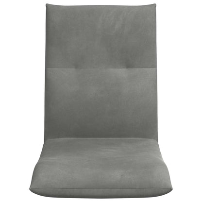 Sedia a pavimento regolabile Grigio Scuro Velluto | homemem39