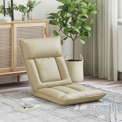 Sedia a pavimento regolabile Crema Similpelle | homemem39