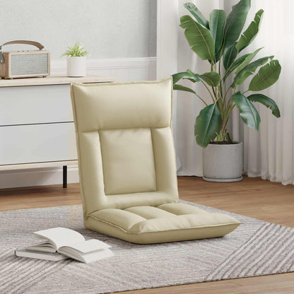 Sedia a pavimento regolabile Crema Similpelle | homemem39