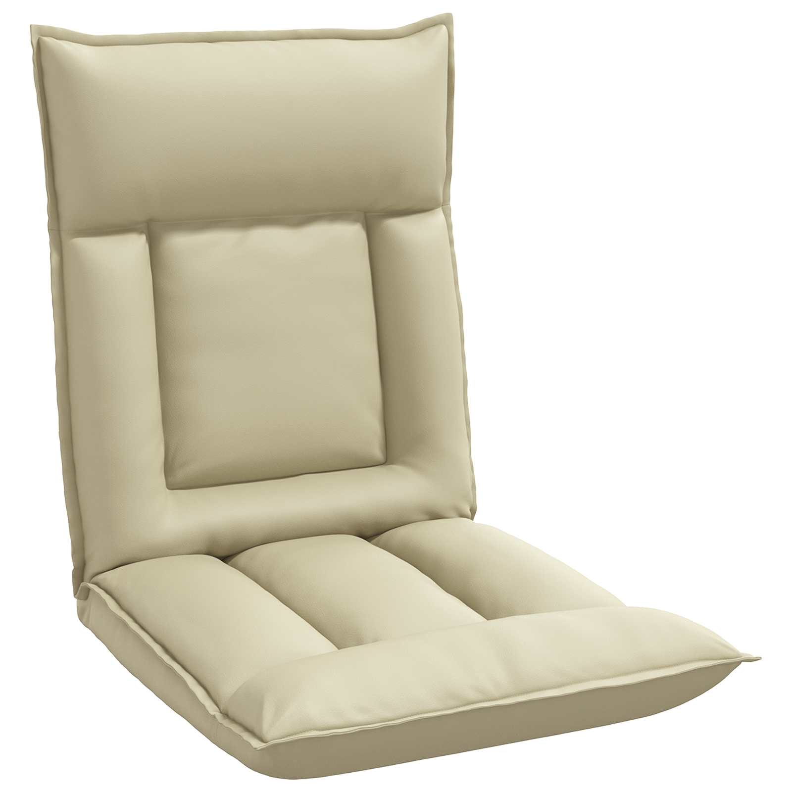 Sedia a pavimento regolabile Crema Similpelle | homemem39