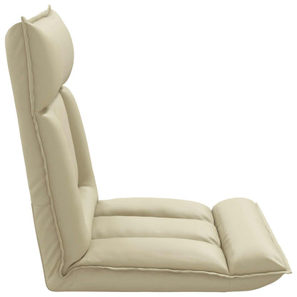 Sedia a pavimento regolabile Crema Similpelle | homemem39