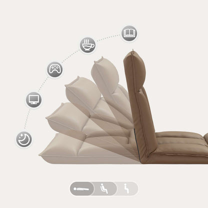 Sedia a pavimento regolabile Cappuccino Similpelle | homemem39