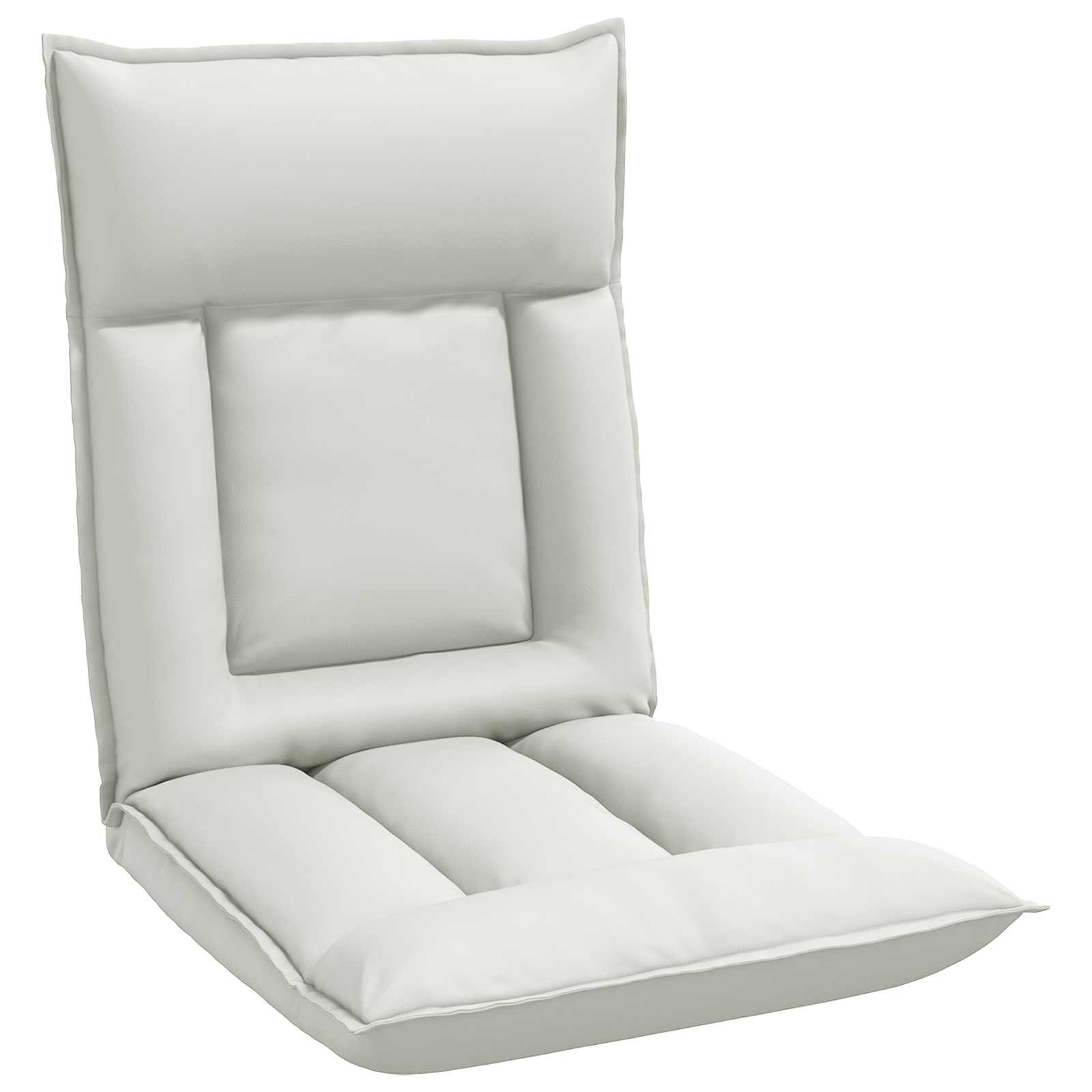 Sedia a pavimento regolabile Bianco Similpelle | homemem39