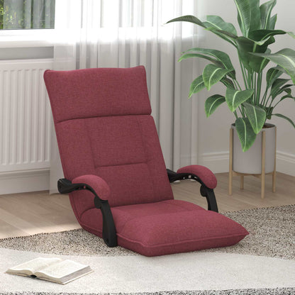 Sedia da Pavimento Rosso Vino 66 x 66 x 80 cm Tessuto | homemem39