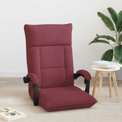 Sedia da Pavimento Rosso Vino 66 x 66 x 80 cm Tessuto | homemem39