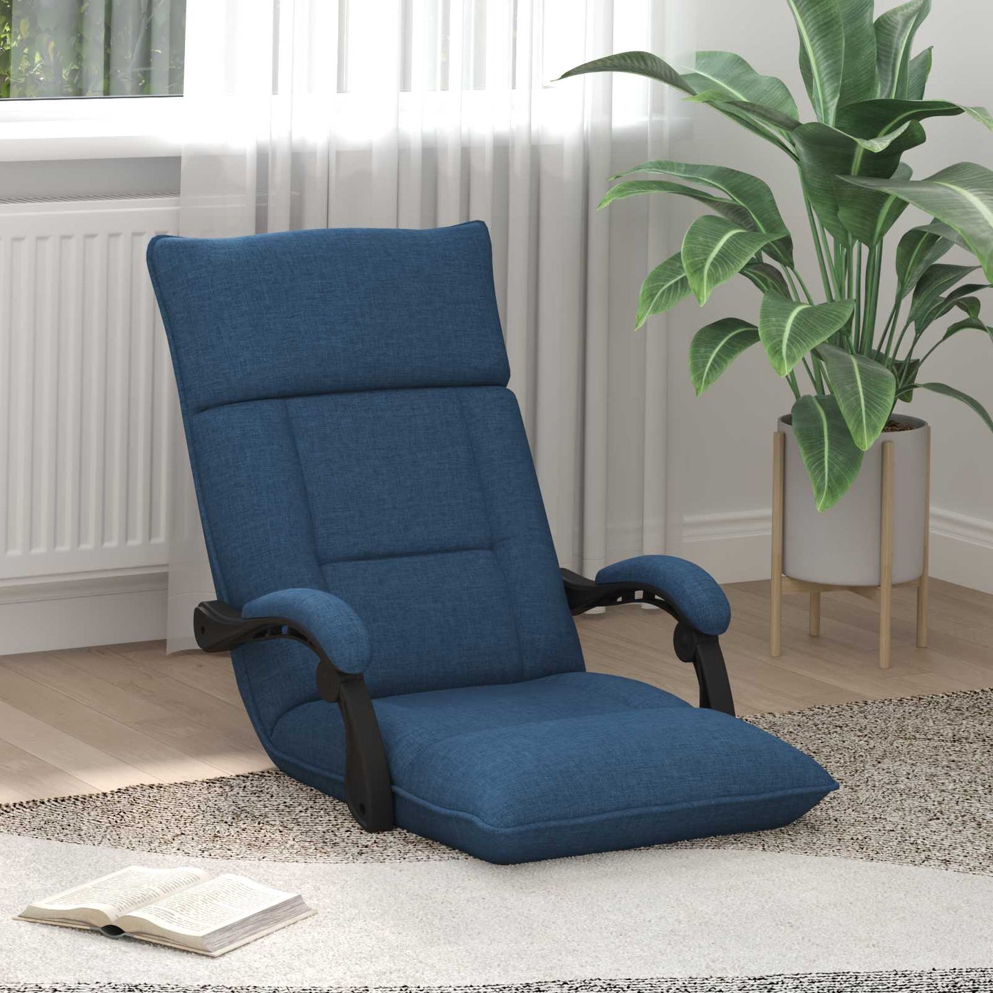 Sedia da Pavimento Blu 66 x 66 x 80 cm Tessuto | homemem39