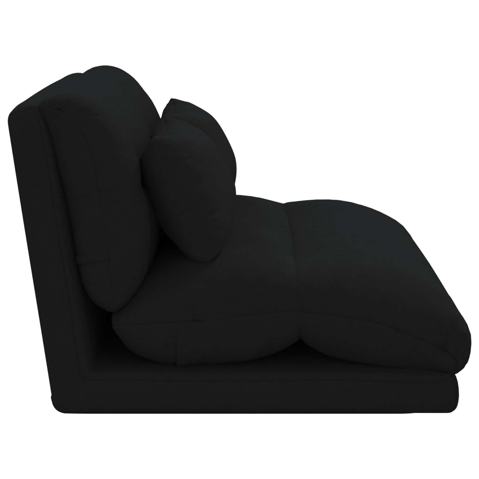 Sedia da Pavimento Nero 110 x 82 x 55 cm Tessuto | homemem39