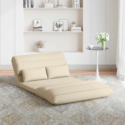 Sedia da Pavimento Crema 110 x 82 x 55 cm Tessuto | homemem39