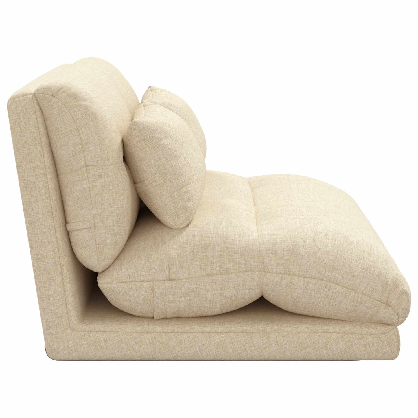 Sedia da Pavimento Crema 110 x 82 x 55 cm Tessuto | homemem39