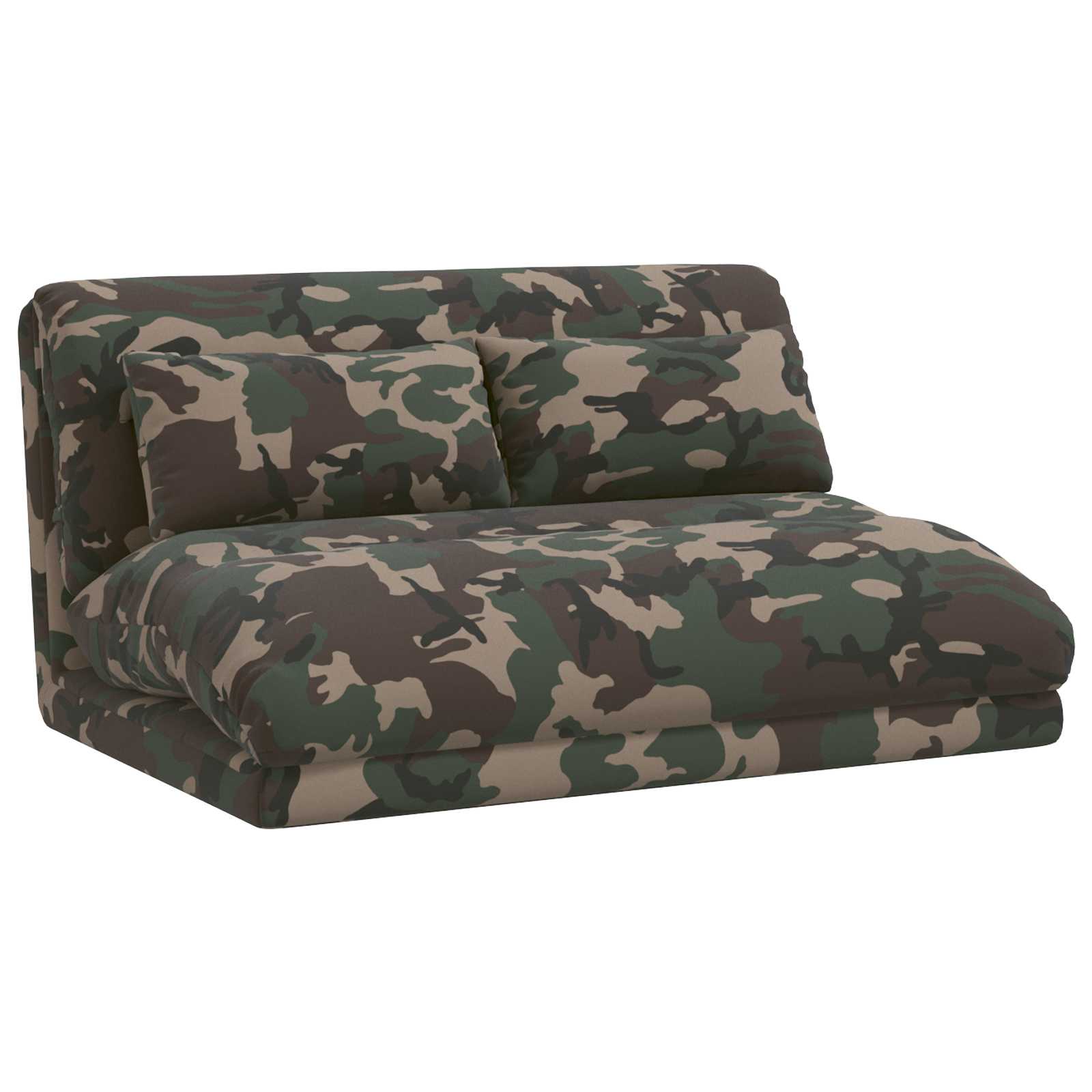 Sedia da Pavimento Verde militare 110 x 82 x 55 cm Tessuto | homemem39