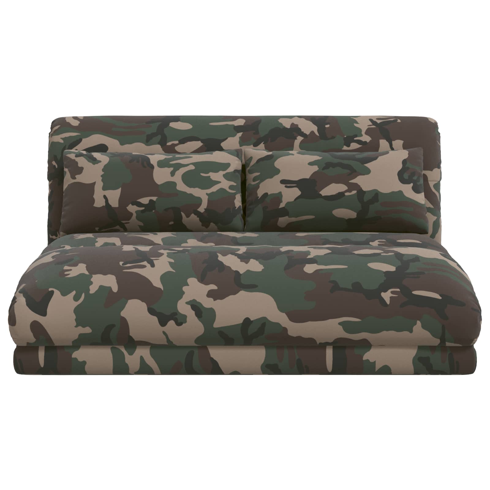 Sedia da Pavimento Verde militare 110 x 82 x 55 cm Tessuto | homemem39
