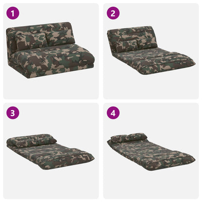 Sedia da Pavimento Verde militare 110 x 82 x 55 cm Tessuto | homemem39
