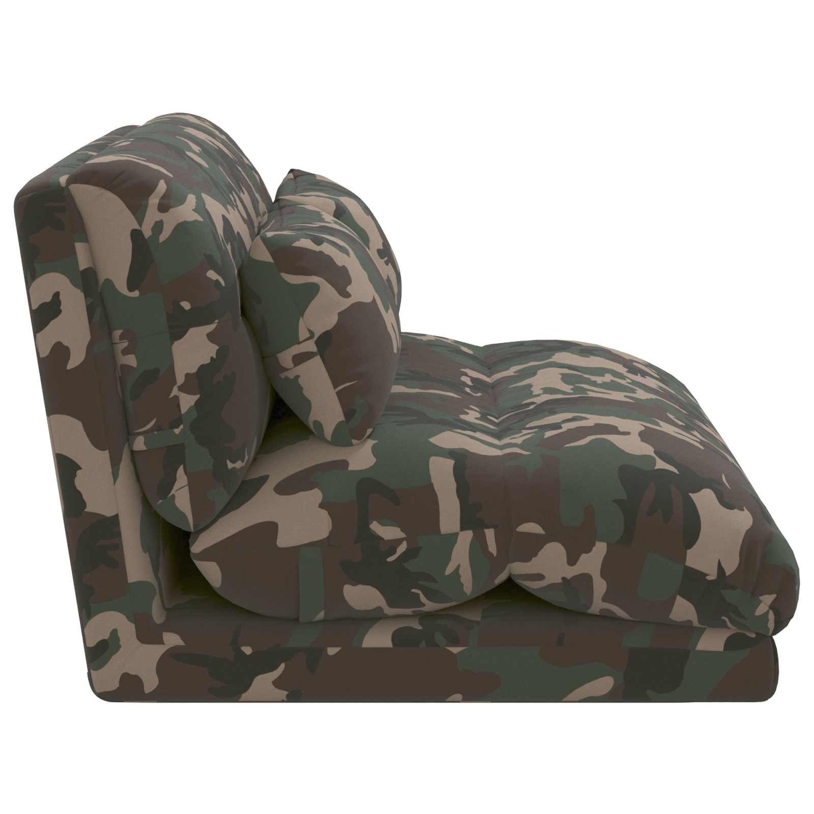 Sedia da Pavimento Verde militare 110 x 82 x 55 cm Tessuto | homemem39