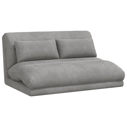 Sedia da Pavimento Grigio chiaro 110 x 82 x 55 cm Velluto | homemem39