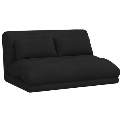 Sedia da Pavimento Nero 110 x 82 x 55 cm Velluto | homemem39